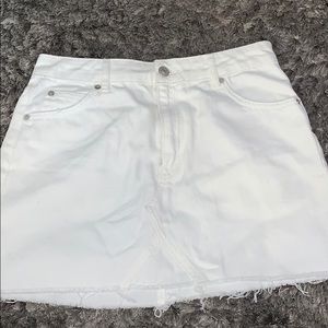 TopShop White Jean Skirt